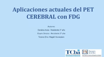 TC CEREBRAL con FDG