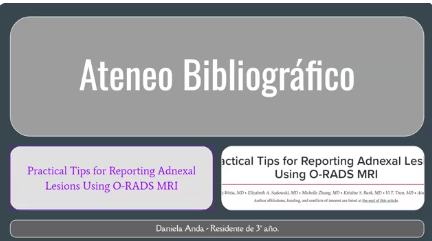 Ateneo Bibliografico ORADS Ginecologia Dra Anda